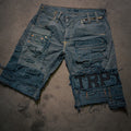 MULTIJEANS PATCHWORK JORTS